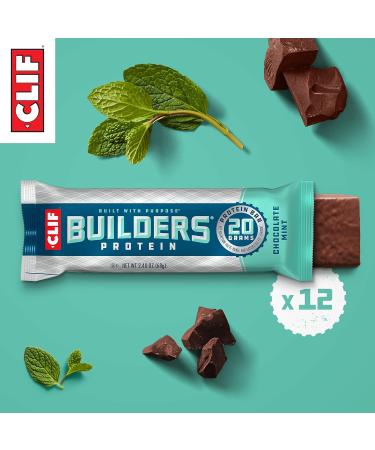 CLIF Builders - Chocolate Mint Flavor - Protein Bars - Gluten-Free - Non-GMO & Chocolate Peanut Butter Flavor - Protein Bars - Gluten-Free - Non-GMO - Low Glycemic - 20g Protein - 2.4 oz. (24 Count) Best Sellers Combo 24 Co  - Buy Online on GoSupps.com