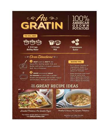 Betty Crocker Au Gratin Potatoes with Real Cheese 7.7 oz - Pack of 6 - Buy Online on GoSupps.com