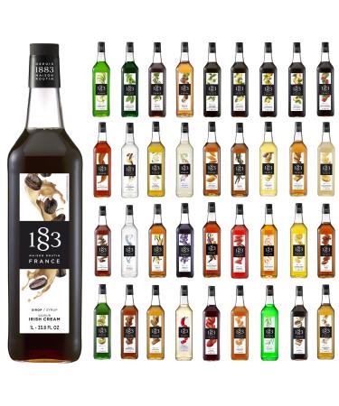 1883 Maison Routin France Syrup Pick N Mix - Choose From 100+ Flavours for Coffee Hot Chocolate Mocktails Iced Tea Cocktails Desserts Milkshakes - Pack of 4 x 1Ltr
