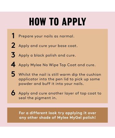 Mylee Air Cushion Chrome Powder Pen - Holographic Bronze Nail Powder for Shiny Metallic Mirror Effect - Long Lasting DIY Nail Art Tool - Buy Online on GoSupps.com