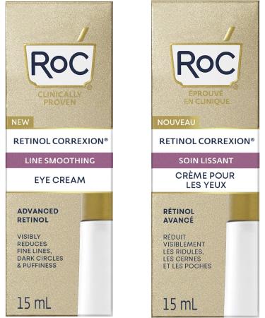 RoC Retinol Correxion Under Eye Cream for Dark Circles & Puffiness Daily Wrinkle Cream Anti Aging Line Smoothing Skin Care Treatment 15ML White - Buy Online on GoSupps.com