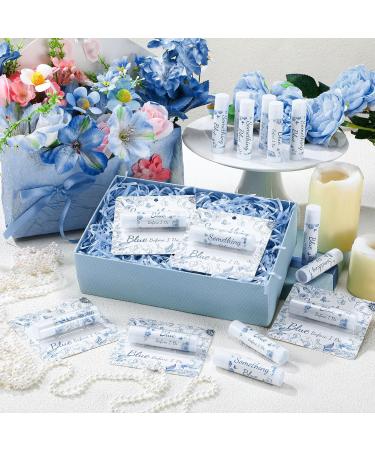Siifert 24 Pcs Something Blue Before I Do Gifts for Guests Something Blue Lip Balm Floral Wedding Party Favors Bridal Shower Travel Size Lip Balm Party Supplies for Bridesmaid Bachelorette Souvenirs - Buy Online on GoSupps.com