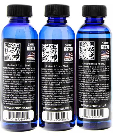 Aromar Premium Fragrance Oil 2oz 3 Pack - Long Lasting Aromatherapy Scents for Living Room, Bedroom, and Kitchen - Fresh Linens, Baby Powder, Innocence - 2 Fl Oz - Buy Online on GoSupps.com