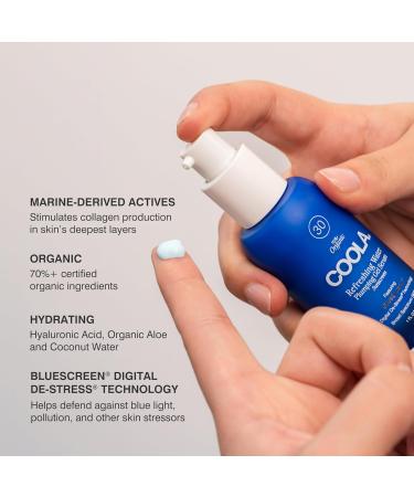 COOLA Refreshing Water Plumping Gel SPF 30 | Hydrating Face Sunscreen with Hyaluronic Acid & Organic Ingredients - 1 Fl Oz - Buy Online on GoSupps.com