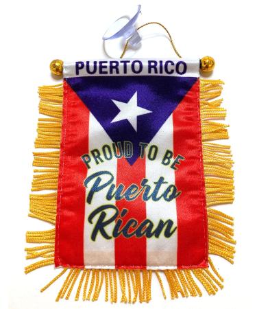 Puerto Rico flags for cars accessories sticker decals Puerto Rican Quality made banderas para autos small mini Banner hanging window car flags Boricua PR accessory