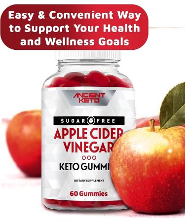 Ancient Keto Sugar-Free ACV Gummies with The Mother - 60ct Pack for Healthy Weight, Cleanse & Detox - Vegan, Sugarless Immune & Gut Health Support - Buy Online on GoSupps.com