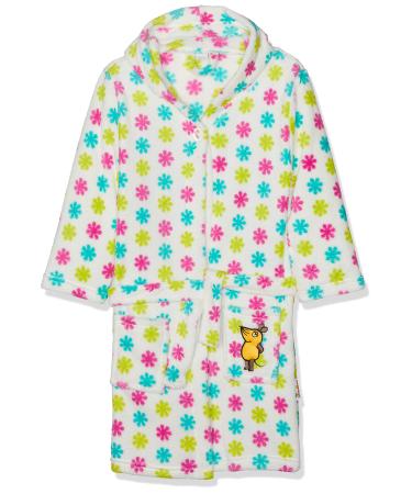 Playshoes Unisex Children's Fleece Bathrobe Dressing Gown 146-152 white/pink The Mouse