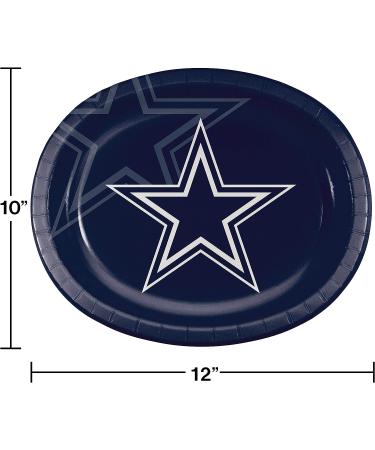 Creative Converting Dallas Cowboys Oval Plates - 24 ct | Official NFL Party Supplies - Buy Online on GoSupps.com