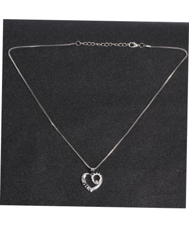 2pcs Love Souvenir Goldensilver Crystals Miss Clavicle for Personality Heart Letters Fashion Friend 52X2cm Silver - Buy Online on GoSupps.com