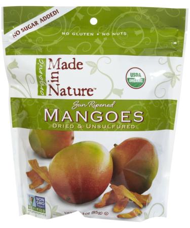 Made in Nature Organic Dried Mangoes Sweet & Tangy Supersnacks 3 oz (85 g)