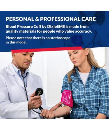 Dixie EMS Deluxe Pink Aneroid Sphygmomanometer Blood Pressure D-Ring Cuff - International Shipping Available - Buy Online on GoSupps.com