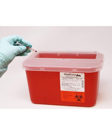 Oakridge Products One Gallon Sharps Containers with Pop Up Lid - 2 Pack - Buy Online on GoSupps.com