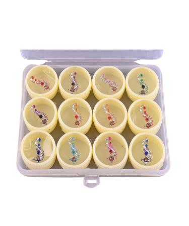 Shop Round Bindi Box - Multicolored Crystal Bindis & Bridal Face Jewels | Pack of 12 | DESIGN08 - Buy Online on GoSupps.com