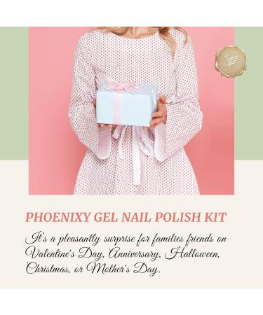 Phoenixy Gel Nail Polish Set - 24Pcs Halloween Soak Off UV LED Gel Polish Gift Set | White Yellow Orange Shades with Glossy Matte Top Coat | Salon Quality Nail Art Design - Green Citrus - Buy Online on GoSupps.com