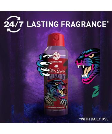Old Spice NightPanther Body Spray for Men 5.1 Oz (Pack of 3) Nightpanther 5.1 Ounce (Pack of 3) - Buy Online on GoSupps.com