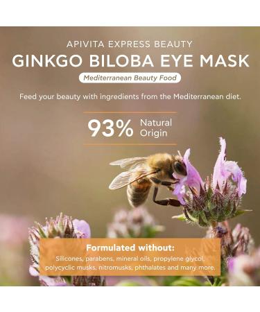 APIVITA Express Beauty Eye Mask - Ginkgo Biloba Cucumber & Chamomile | Moisturizes Rejuvenates & Reduces Dark Circles | 12 Packettes - Buy Online on GoSupps.com