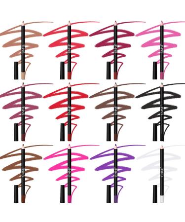 IS'MINE Matte Lip Liner Pencil Set - 12 Assorted Colors | Waterproof Longwear Lip Makeup Pencils - Color Set-3 - Buy Online on GoSupps.com