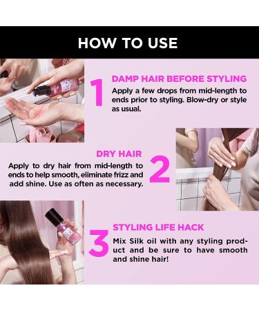 ONLY4HAIR Silk Hair Oil for Dry Damaged Hair Treatment - Anti Frizz Control Serum - Buy Online on GoSupps.com