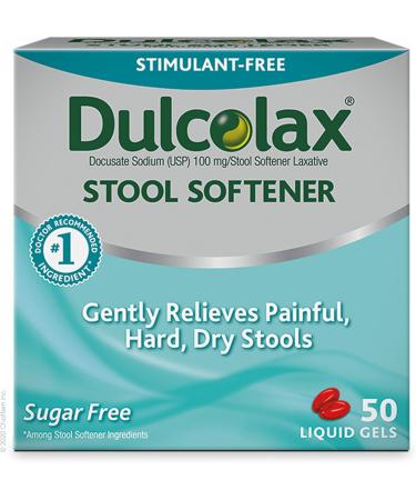Dulcolax Stool Softener Laxative Liquid Gel Capsules Gentle Relief Constipation Irregularity 100ct and 50ct Boxes Docusate Sodium 100mg - Buy Online on GoSupps.com