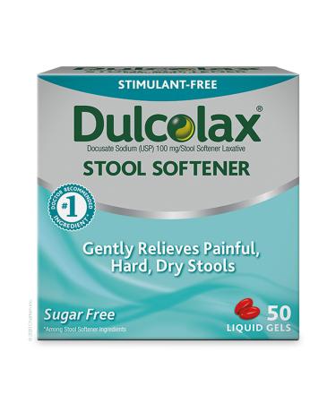 Dulcolax Stool Softener Laxative Liquid Gel Capsules Gentle Relief Constipation Irregularity 100ct and 50ct Boxes Docusate Sodium 100mg