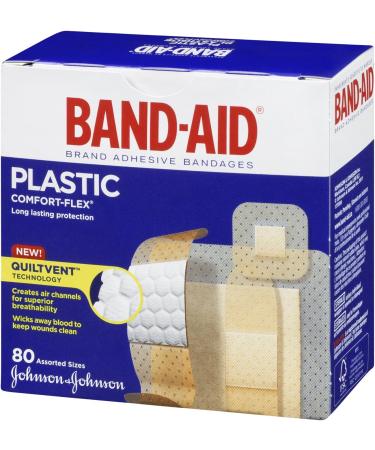 Band-Aid Comfort-Flex Assorted Strips Bandage Family Pack tan 80 Count 80 Count Comfort Flex - Buy Online on GoSupps.com