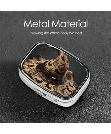 Witch Hat Pill Case - 2 Compartment Small Pill Box for Travel | Cute Organizer | Perfect for Pocket Purse & Gifts - Buy Online on GoSupps.com