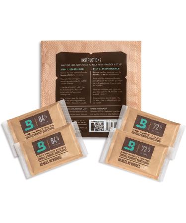 Boveda Humidor Starter Kit Bundle: Season a Wood Humidor Plus Maintain Humidity with 2-Way Humidity Control | Includes (2) Each Size 60 Boveda 84% RH & 72% RH | 1-Count Small - Buy Online on GoSupps.com