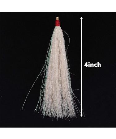 Bucktail Teasers Fishing Lures 10pcs | Saltwater Bucktail Teaser Plugs Kit - Beige - Buy Online on GoSupps.com