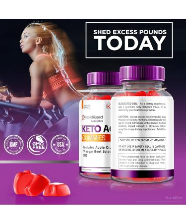 Buy Rapid Ripped Keto ACV Gummies - 2 Pack All Natural 1000 MG Apple Cider Vinegar Maximum Strength Keto Vitamins Top Reviews - 120 Gummies - Buy Online on GoSupps.com