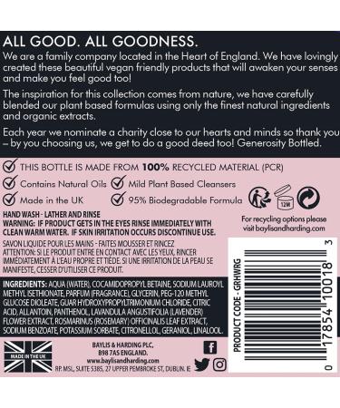 Baylis & Harding Goodness Hand Wash Bundle: 3 x 500 ml Sea Kelp & Peppermint & 3 x 500 ml Rose & Geranium (6 bottles) - Vegan Friendly 500.00 ml (Pack of 6) Hand Wash Bundle - Buy Online on GoSupps.com