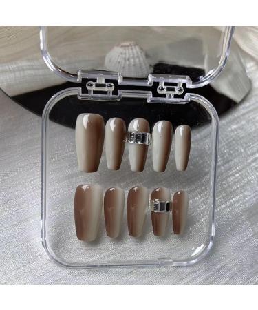 Temperament-enhancing manicure two-color gradient hand-wearing nail autumn water is gray.(S) - Buy Online on GoSupps.com