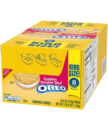 OREO Double Stuf Golden Vanilla Sandwich Cookies - 10 King Size Snack Packs - Buy Online on GoSupps.com
