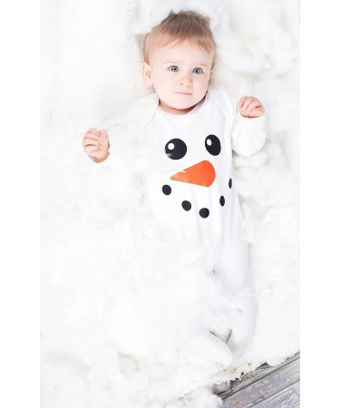 Baby Moo's Snowman Baby 1st Xmas Sleepsuit | UK Made | 6-12 Months - Buy Online on GoSupps.com
