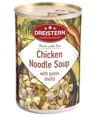 DREISTERN Chicken noodle soup with vegetables | ready meal | delicious chicken noodle soup in a can