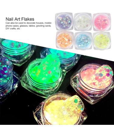 Nail Glitter Sequins Durable 6 Colors Colorful Nail Art Design for Holiday Parties Night Out Daily Use for Household Nail Shop for Face Eyes Hair Body Nails - Buy Online on GoSupps.com