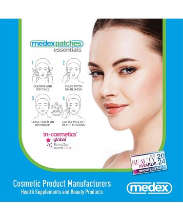 Medex Essentials Spot Patch & Blemish Face Patch with Salicylic Acid & Kaffoil Invisible Acne Patch Reduces The Appearance of Face Spots - Vegan Friendly Skincare - 34 Patches - Buy Online on GoSupps.com