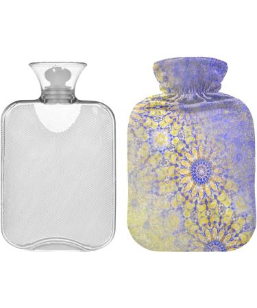 Buy NAANLE Mandala Flower Hot Water Bottle - 1L Transparent Cover for Back Pain Relief & Hot/Cold Therapy | Perfect Hand & Foot Warmer - International Shipping Available! - Buy Online on GoSupps.com
