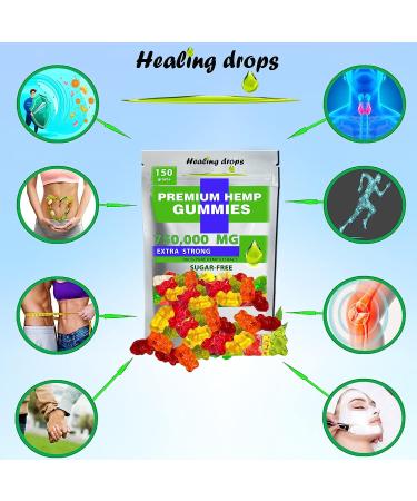 Organic Hemp Gummies 750,000mg - High Potency Health Support with Vitamins & Omega 3 6 9 - Buy Online on GoSupps.com