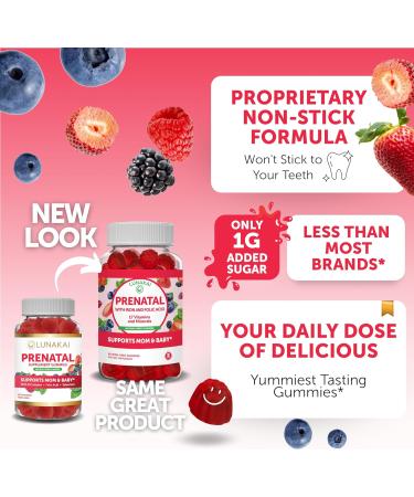 Lunakai Prenatal and Biotin Gummies Bundle - Pregnancy Multivitamin Gummy with Iron & Folic Acid - Hair Skin and Nails Growth Supplement with Vitamin C and E - 30 Days Supply Bundled with Biotin - Buy Online on GoSupps.com