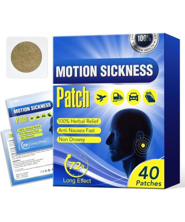 Motion Sickness Patches - Fast Acting Anti-Nausea Relief for Cars, Ships, and Planes - Waterproof 40 Patches/Box - Buy Online on GoSupps.com