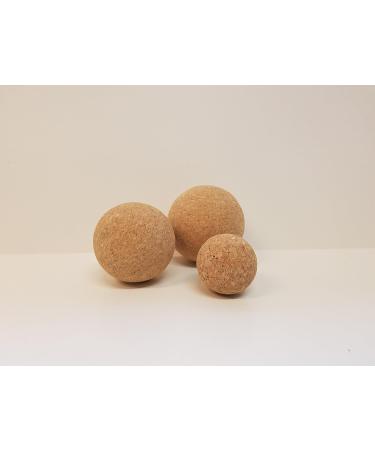 Vegan Cork Massage Balls - Fascia Balls in 3 Sizes (6.5cm) for Deep Tissue Relief - Buy Online on GoSupps.com