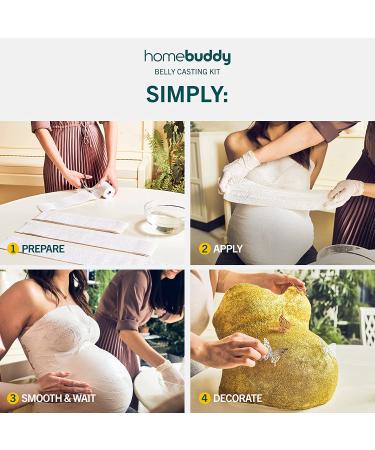 HomeBuddy Belly Cast Kit - DIY Pregnancy Casting for Expecting Moms | Unique Keepsake Gift with Decorating and Painting Kit - Buy Online on GoSupps.com