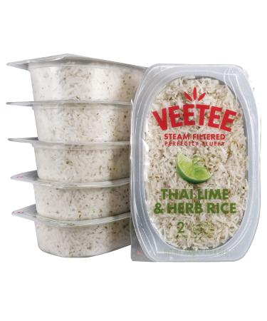 Veetee Thai Lime and Herb - 2 Minute Rice Microwavable Meals - Instant Rice Meals Ready to Eat Gluten Free Precooked Rice - 10.6 Ounce (Pack of 6)