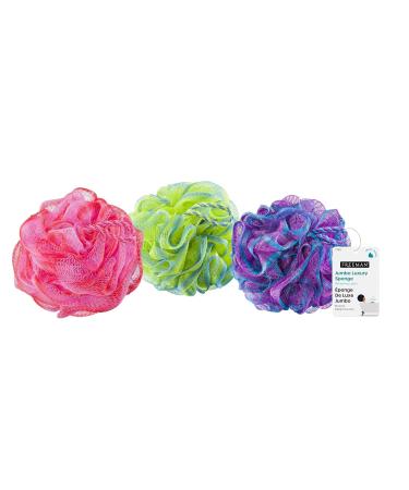 Freeman Jumbo Net Body Sponge for Exfoliating & Deep Cleaning - Large Pouf for Bath & Shower - Men & Women - Multicolored - Buy Online on GoSupps.com
