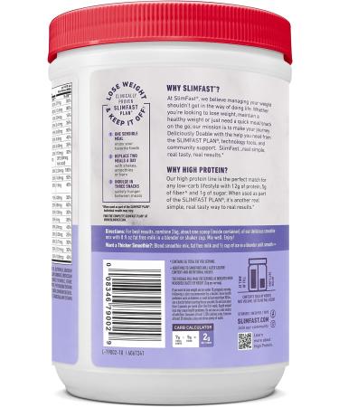 SlimFast Advanced Nutrition High Protein Vanilla Cream Smoothie Mix - 20g Protein, 12 Servings - Weight Loss Powder (Pack of 1) - Buy Online on GoSupps.com