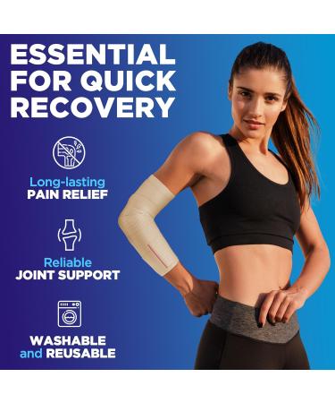 Premium Elastic Bandage Wrap 3 (2pk) - Strong Compression Self-Closing Reusable for Legs Arms Wrist Elbow Foot Knee - International Shipping Available - Buy Online on GoSupps.com