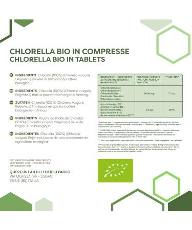 ERBOTECH 800 Organic Chlorella Tablets Chlorella Pure Seaweed Capsules in 200g Pack Rich in Iron Omega 3 and Vitamin B12 Gluten Free Suitable for Vegetarians and Vegans - Buy Online on GoSupps.com