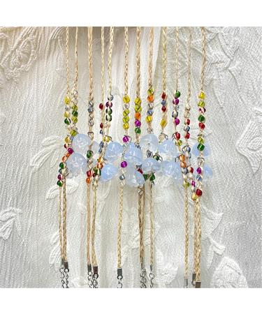 Oralgo Stylish Chinese Flower Bracelet for Women | Handmade Woven Wrist Chain | Unique Blue Lucky Cord - Buy Online on GoSupps.com