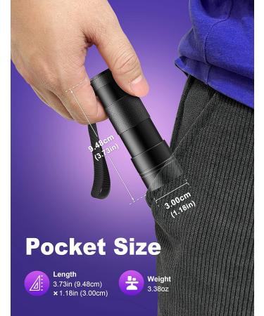 Fulighture UV Torch Pets Black Light 12LED 395nm Dogs/Cats Urine Detector Ultraviolet Flashlight Find Dry Stains on Carpets/Rugs/Floor with Batteries Included 395nm 1 Count (Pack of 1) - Buy Online on GoSupps.com