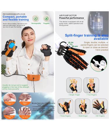 Rehabilitation Robot Gloves for Stroke Hemiplegia Patients Equipment for Hand Pain Relief Therapy Hand Exerciser Aids Robotic Glove(Size:Right Hand XL Color:Blue) Right Hand XL Blue - Buy Online on GoSupps.com